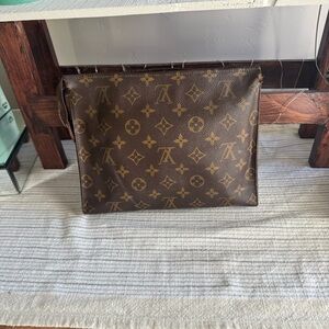 Louis Vuitton Brown Monogram Cosmetic Bag- large
